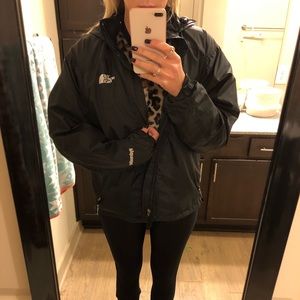 Black North Face rain proof jacket
